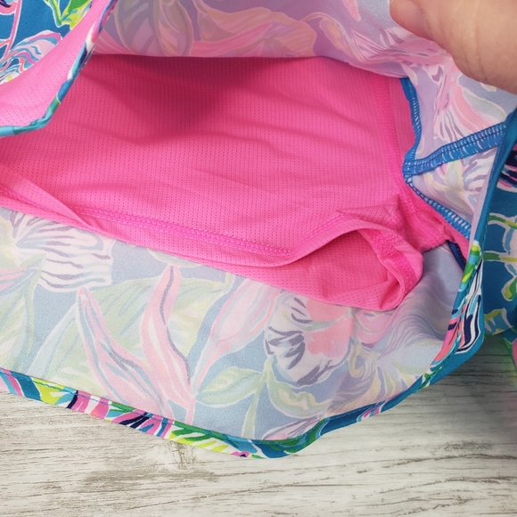 Lilly Pulitzer Shorts Ocean Trail Formentera Turquoise XS Keep on Beleafing - Picture 7 of 11
